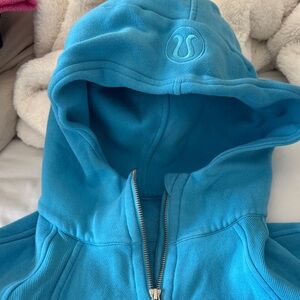 lululemon woman Teal Hooded Zip-Up Sweatshirt